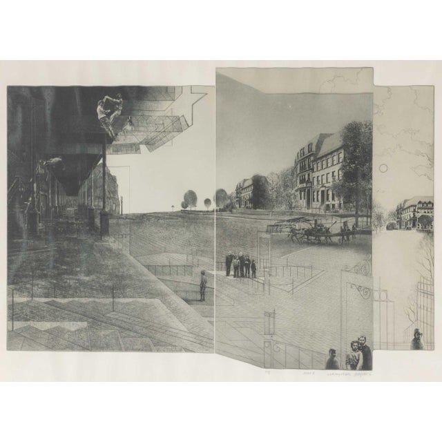 Peter Winslow Milton (American, b. 1930), "Passage IV", Etching on Paper, 1975, signed in pencil "PW Milton" and dated...