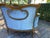 1920s 1920 French Louis XVI Gold Beech Blue Velvet Settee 1pc For Sale - Image 5 of 13