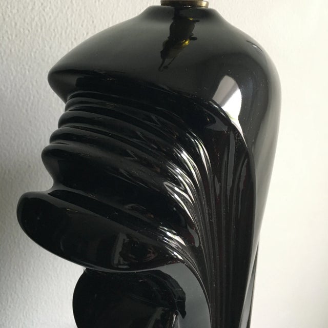 1980s 1980s Vintage Ceramic Wave Lamps - a Pair For Sale - Image 5 of 13