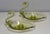 Vintage Duncan & Miller Swan Candle Holder Pair Chartreuse 8" L Art Glass 1940s For Sale - Image 4 of 8