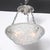 Art Deco Frosted Glass Floral Cubist Chandelier W/ Chrome Fittings Signed Degué For Sale In New York - Image 6 of 18