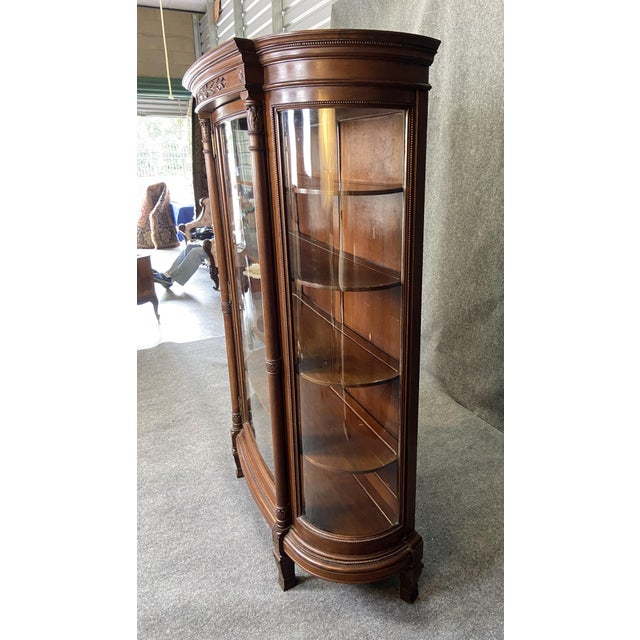 19th Century Solid Walnut Curio / China Chairish
