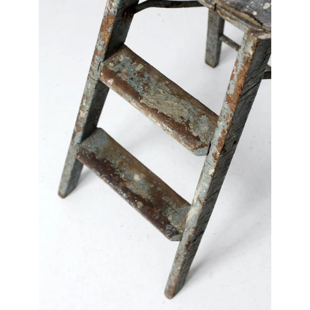 Vintage Wooden Step Ladder For Sale - Image 6 of 12