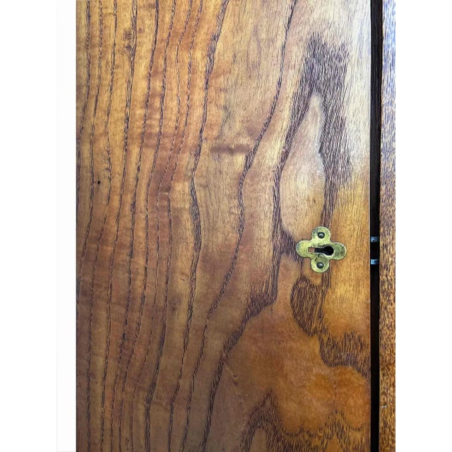 Wood Antique Apothecary Showcase - Oak With Original Glass For Sale - Image 7 of 11