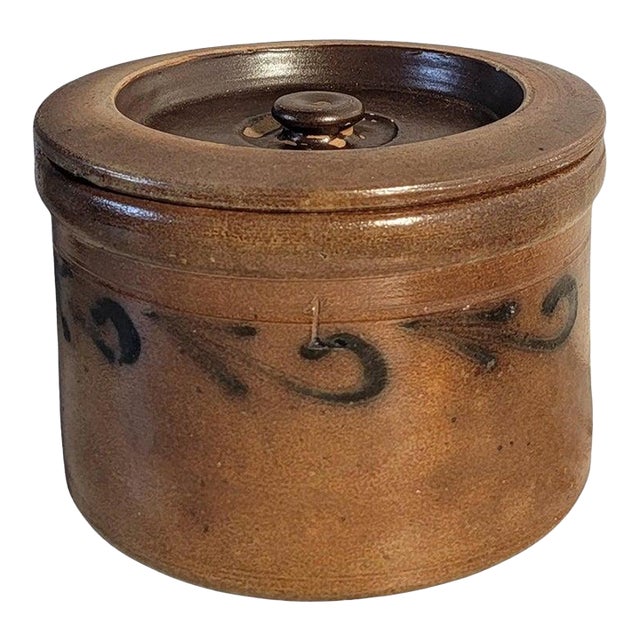 19thc Lidded Crock For Sale