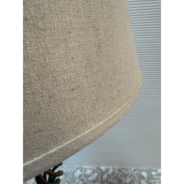 Sunrise Home Spanish Revival Aged Brass Patina Table Lamp For Sale - Image 10 of 12