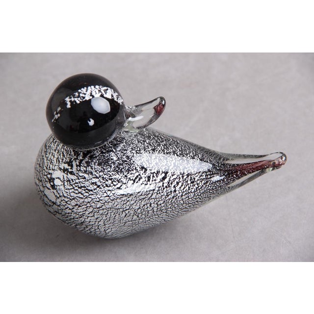 Italian Ducks with Black and Silver Effects in Murano Glass, 1970s, Set of 2 For Sale - Image 12 of 14
