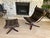 Animal Skin 1970s Falcon Sling Chair and Ottoman For Sale - Image 7 of 10