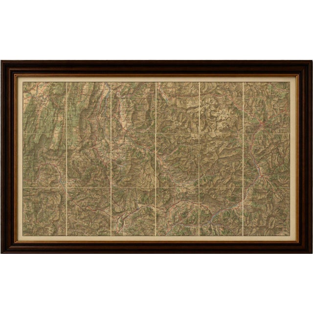 Title: Antique French Alps Map of Albertville & Briançon, Edward Stanford 1908 : This remarkable original folding map of...