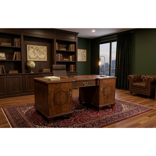 Antique Desk in Walnur, Germany, 1910 For Sale - Image 14 of 14