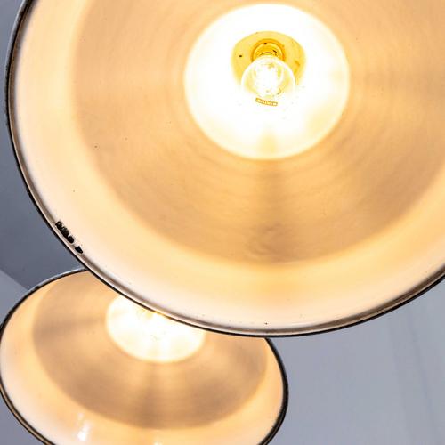 1950s Industrial Grey Enamelled Pendant Lamp from Benjamin, 1950s For Sale - Image 5 of 11