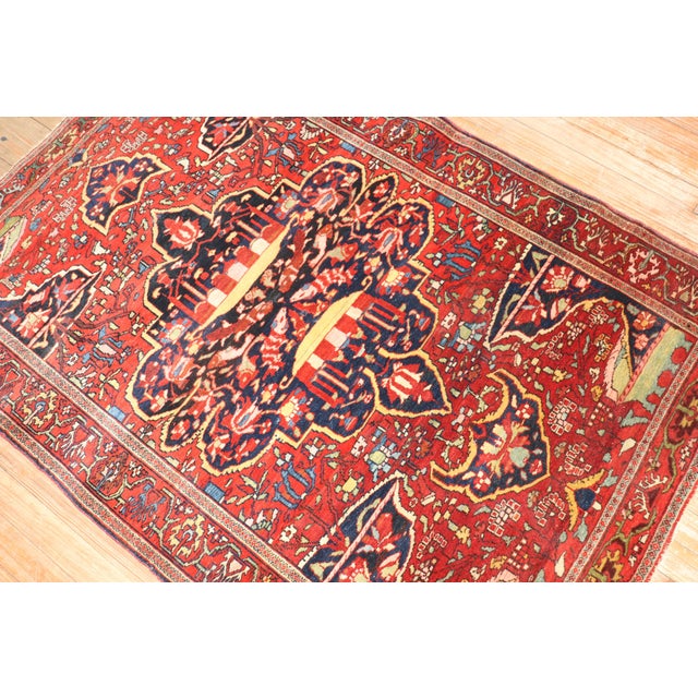Antique Persian Sarouk Ferehan Scatter Rug - 3'5" x 4'10" For Sale - Image 4 of 10