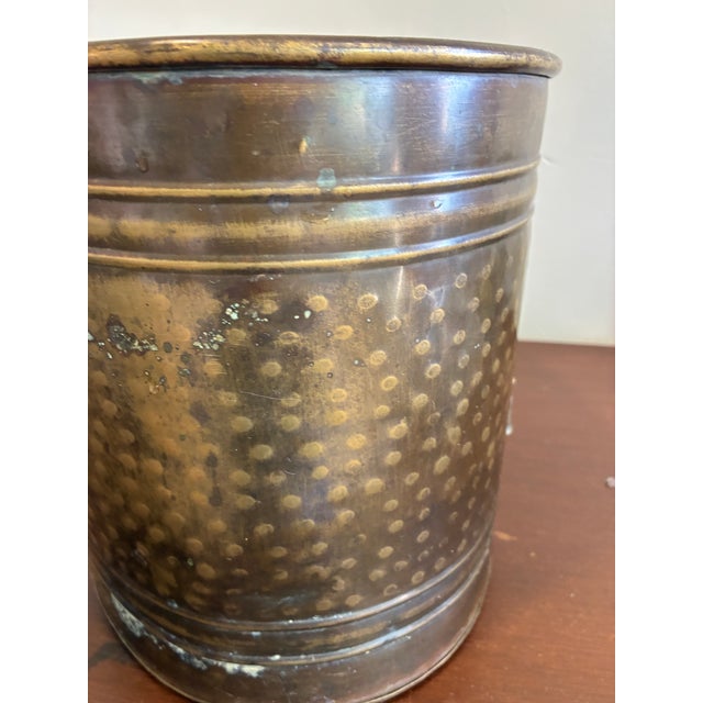 Vintage Brass Oval Jardiniere Planter Cachepot With Rope Detail For Sale In Oklahoma City - Image 6 of 15