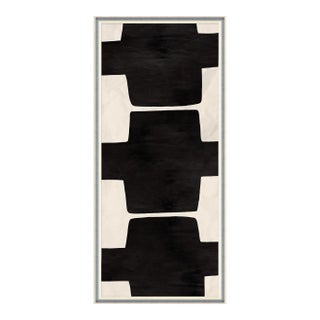 Black and White Abstract 3 III Art Print in Silver Frame by Paule Marrot For Sale