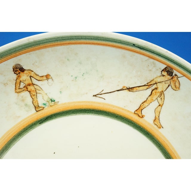 Antique Italian Glazed Ceramic Plate, 1890s For Sale - Image 9 of 16