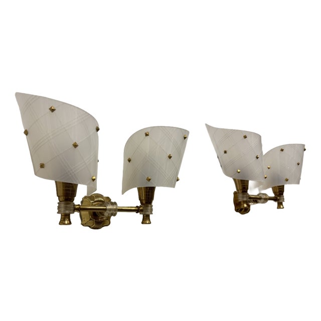 Vintage Wall Lights from Mairon Arlus, France, 1950, Set of 2 For Sale