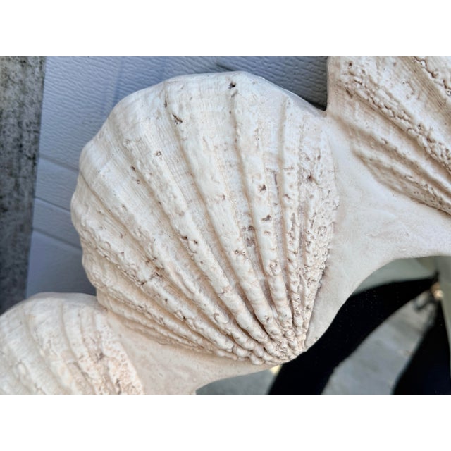 Coastal Chic Plaster Shell Mirror For Sale - Image 4 of 8