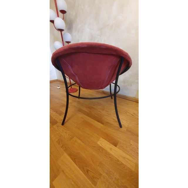 Animal Skin Circle Balloon Chair from Lusch & Co, 1960s For Sale - Image 7 of 14