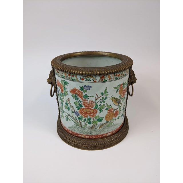 1970s Famille Rose Style Planter For Sale - Image 4 of 4