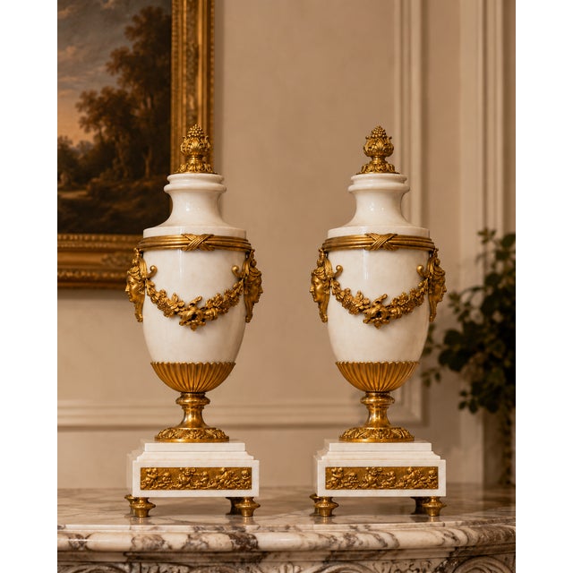 1855 Japy Freres Louis XVI Marble Clock Set - 3 Pc For Sale - Image 13 of 18