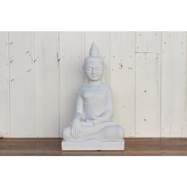 Pure White Modern Burmese Buddha For Sale - Image 9 of 9