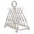 20th Century Vintage Large Silver Plated Crossed Rifles Toast Rack, 1980s For Sale - Image 13 of 13