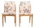 Vintage Mid Century Swedish Wood & Floral Fabric Side Chairs, 1950s For Sale