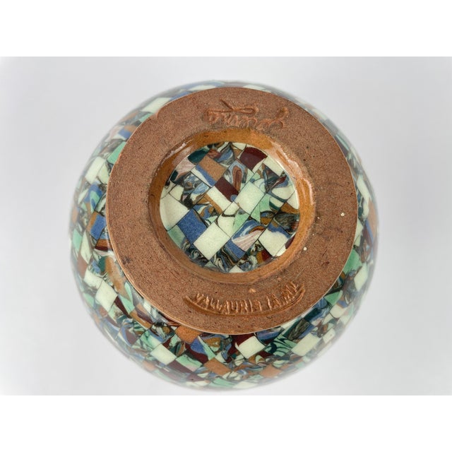 Jean Gerbino Mosaic Ceramic Vase, Vallauris, France, Mid-20th Century For Sale - Image 10 of 12