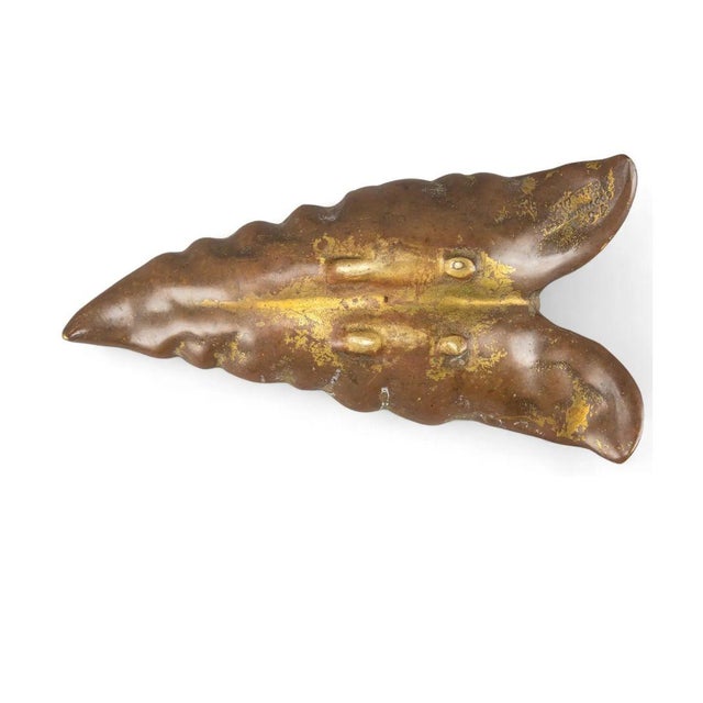 Metal Mid 20th Century Brass Leaf Trinket Tray For Sale - Image 7 of 7