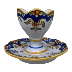 French Faience Egg Cup, Circa 1900