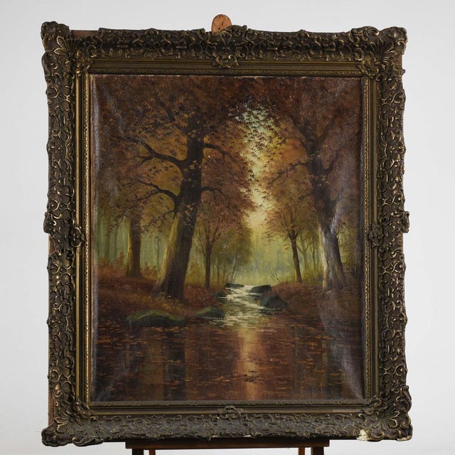 Brown Undergrowth Scene, Oil on Canvas, Late 1800s-Early 1900s, Framed For Sale - Image 8 of 8