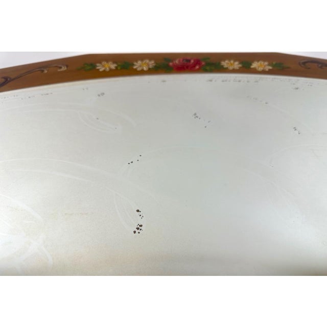 Austrian Hand-Painted Wall Mirror, 1980s For Sale - Image 9 of 11