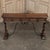 Mid Century Spanish Walnut Sofa Table ~ Console With Hand Forged Iron Stretcher For Sale - Image 18 of 18