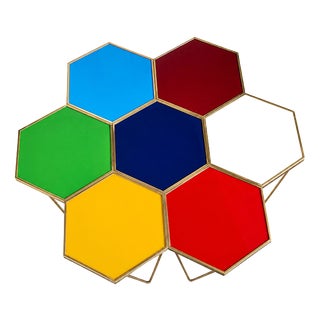 Glass Coffee Tables, 1980s, Set of 7 For Sale