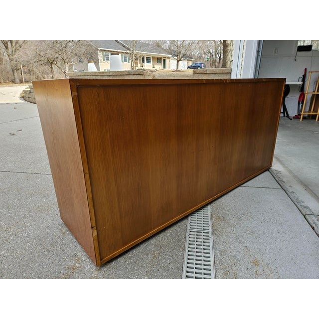 Robsjohn-Gibbings Widdicomb Walnut Six Drawer Dresser For Sale - Image 12 of 16