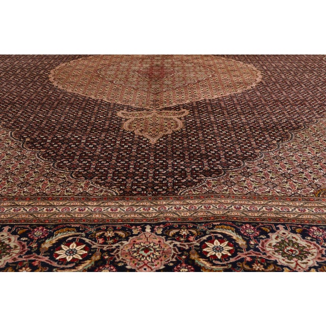 Vintage Persian Mahi Tabriz Rug - 09'11 x 12'08 For Sale In Dallas - Image 6 of 11