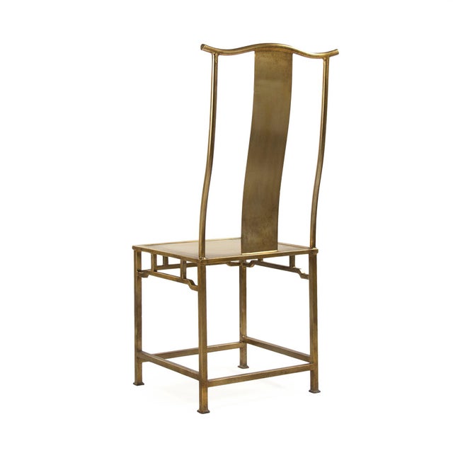 Modern Goerge Side Chair in Gold For Sale - Image 3 of 5