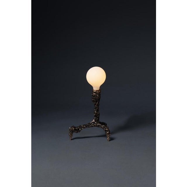 Sweet Thing Tall Lamp in Patinated Cast Bronze by William Guillon For Sale - Image 15 of 18