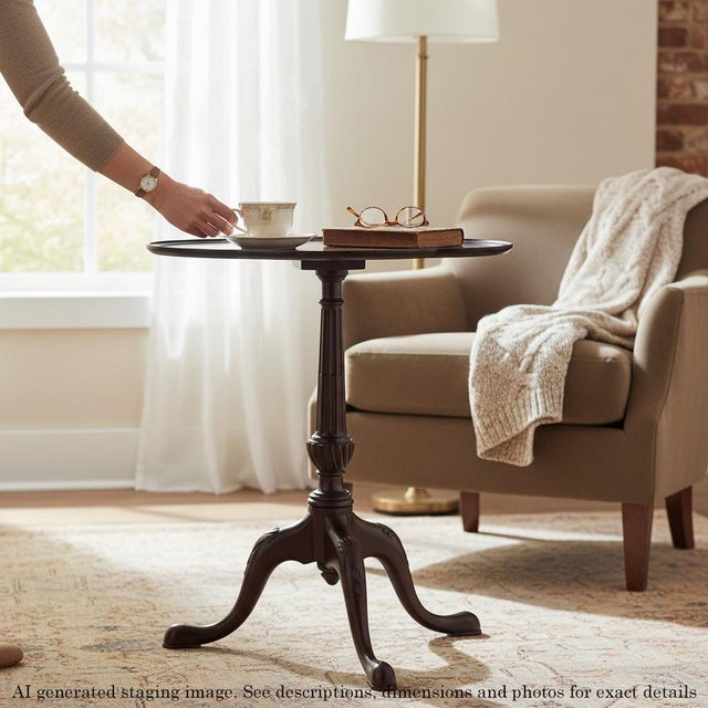 This fine quality 19th-century Cuban mahogany wine table is a rare decorative find, and would make a wonderful focal point...