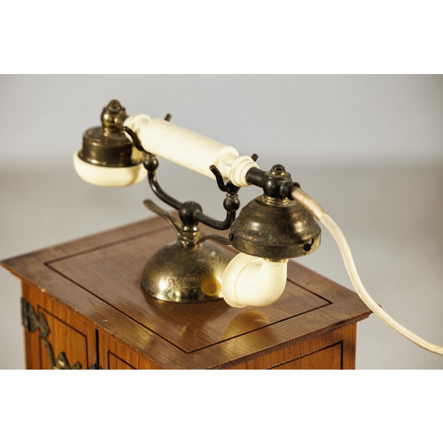 Vintage Chinese Telephone with Brass Details and French-Inspired Design For Sale - Image 13 of 18