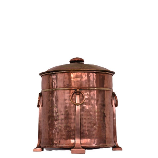 English Arts and Crafts Copper Coal Bin, 1900s For Sale - Image 11 of 11