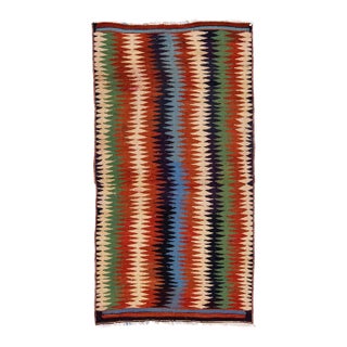 Mid-20th Century Turkish Kilim Multicolor Handmade Tribal Wool Rug For Sale