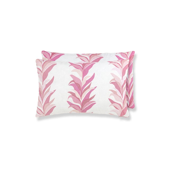 Contemporary The House Of Scalamandré Chira Island Lumbar Pillow In Azalea For Sale - Image 3 of 3
