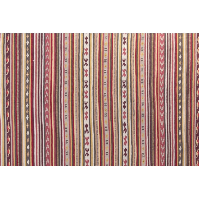 Mid-Century Modern Vintage Flatweave Rug, 1950s For Sale - Image 3 of 7