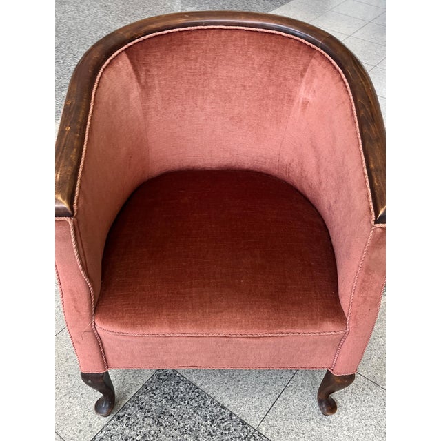 1930s Danish Deco Barrel Club Chairs - A Pair For Sale In New York - Image 6 of 16