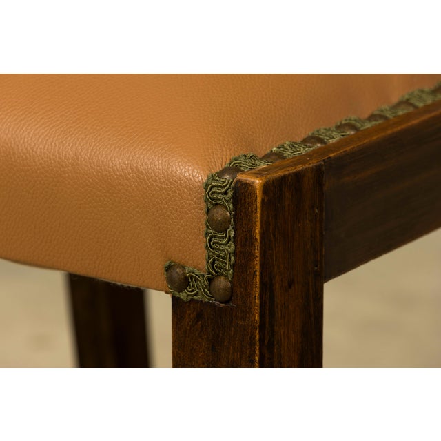 Refined set of six French Art Deco dining chairs dating to the 1930s, sourced in Provence, France. Crafted from maple, the...