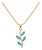 Swiss Blue Topaz Leaf Pendant | Leaf Branch Pendant | December Birthstone Pendant | Jewelry Gifts For Sale