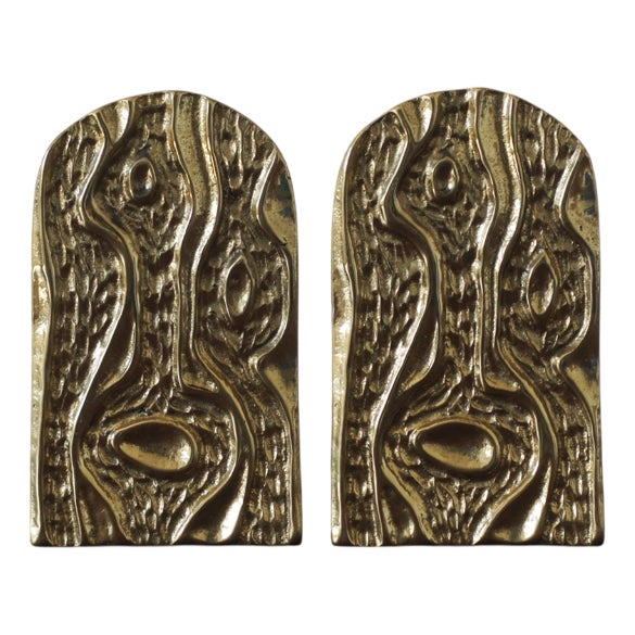 Mid-Century Modern Brass Bookends, 1960s, Set of 2 For Sale