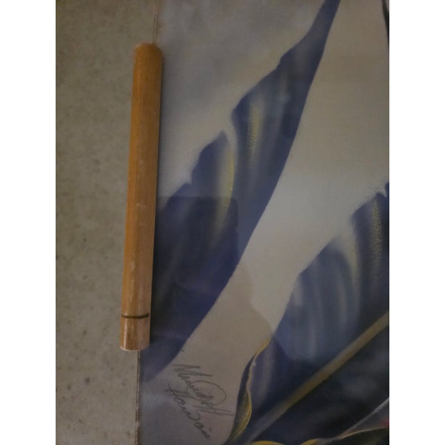 Ted Mundorff Vintage Floral Hawaiian Air Brush on Board Bird of Paradise 12 X 10 C1950 For Sale - Image 11 of 18