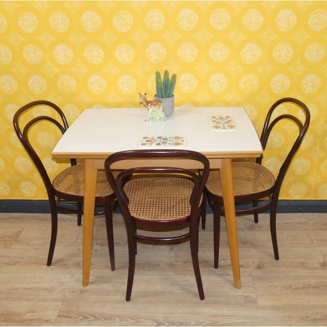 Practically extendable, small kitchen table Beautifully crafted in excellent condition Ideal for small kitchens A stylish...